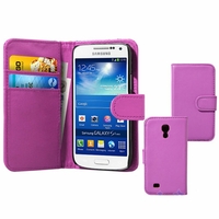 Samsung Galaxy S4 mini i9190/ S4 mini plus I9195I/ i9192/ i9195/ i9197: Etui portefeuille Livre Housse Coque Pochette cuir PU - VIOLET