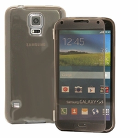 Samsung Galaxy S5 V G900F G900IKSMATW LTE G901F/ Duos / S5 Plus/ S5 Neo SM-G903F/ S5 LTE-A G906S: Coque Silicone gel Livre rabat - GRIS