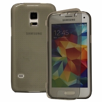 Samsung Galaxy S5 Mini G800F G800H / Duos: Coque Silicone gel Livre rabat - GRIS