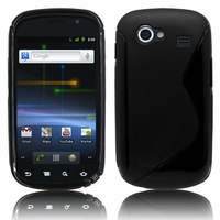 Samsung Nexus S i9020/ i9023: Coque silicone Gel motif S au dos - NOIR