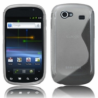 Samsung Nexus S i9020/ i9023: Coque silicone Gel motif S au dos - TRANSPARENT