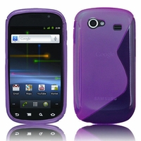 Samsung Nexus S i9020/ i9023: Coque silicone Gel motif S au dos - VIOLET