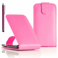 Samsung Wave Y S5380: Etui Simili Cuir + Stylet - ROSE