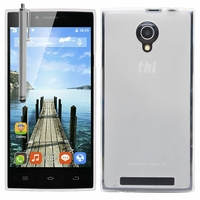 THL T6C 3G SmartPhone 5.0'': Coque silicone Gel + Stylet - TRANSPARENT