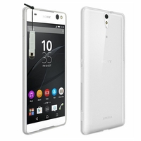 Sony Xperia C5 Ultra E5553 E5506/ Ultra Dual E5533 E5563: Coque Silicone gel UltraSlim et Ajustement parfait + mini Stylet - TRANSPARENT