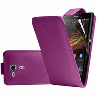 Sony Xperia SP M35h C5302 C5303 C5306: Etui Simili Cuir - VIOLET