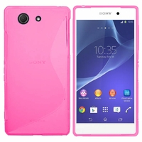 Sony Xperia Z3 Compact D5803 D5833: Coque silicone Gel motif S au dos - ROSE