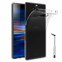 Sony Xperia 10 Plus 6.5" I3213 I4213 I4293 I3223 (non compatible Xperia 10 6.0") [Les Dimensions EXACTES du telephone: 167 x 73 x 8.3 mm]: Coque Silicone gel UltraSlim et Ajustement parfait + mini Stylet - TRANSPARENT