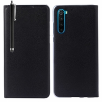 Xiaomi Redmi Note 8 6.3" M1908C3JH, M1908C3JG, M1908C3JI (non compatible Xiaomi Redmi Note 8 Pro 6.53"): Coque Folio à rabat horizontal avec fonction réveil/ sommeil + Stylet - NOIR