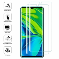 Xiaomi Mi CC9 Pro 6.47" M1910F4E (non compatible Xiaomi Mi CC9 6.39"/ Mi CC9E 6.01"): Lot/ Pack de 2 Films en Verre Trempé Bord Incurvé Resistant