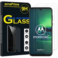 Motorola Moto G8 Plus 6.3" XT2019 (non compatible Moto G8 Play 6.2"): Lot / Pack de 2 Films de protection d'écran Verre Trempé