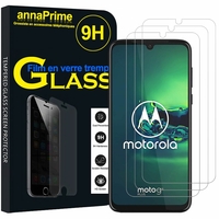 Motorola Moto G8 Plus 6.3" XT2019 (non compatible Moto G8 Play 6.2"): Lot / Pack de 3 Films de protection d'écran Verre Trempé