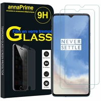 OnePlus 7T 6.55" HD1901 HD1903 HD1900 HD1907 (non compatible OnePlus 7 6.41"/ OnePlus 7T Pro 6.67"): Lot / Pack de 2 Films de protection d'écran Verre Trempé
