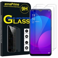 Oppo F11 6.53" CPH1913 CPH1911 (non compatible Oppo F11 Pro) [Les Dimensions EXACTES du telephone: 162 x 76.1 x 8.3 mm]: Lot / Pack de 2 Films de protection d'écran Verre Trempé