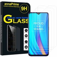 Realme 3 6.22" RMX1825 RMX1821 [Les Dimensions EXACTES du telephone: 156.1 x 75.6 x 8.3 mm]: Lot / Pack de 3 Films de protection d'écran Verre Trempé