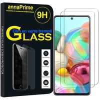 Samsung Galaxy A71 5G 6.7" SM-A716F A716F/DS A716F/DSN A7160 [Les Dimensions EXACTES du telephone: 162.5 x 75.5 x 8.1 mm]: Lot / Pack de 2 Films de protection d'écran Verre Trempé