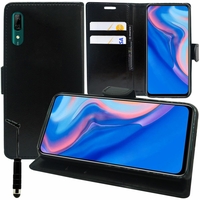 Huawei Y9s (2019) 6.59" STK-L21 STK-L22 STK-LX3 (non compatible Huawei Y9 (2019) 6.5"): Etui portefeuille Support Video cuir PU + mini Stylet - NOIR