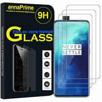 OnePlus 7T Pro 6.67" HD1911 HD1913 HD1910 (non compatible OnePlus 7T 6.55"): Lot / Pack de 3 Films de protection d'écran Verre Trempé