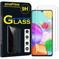 Samsung Galaxy A41 6.1" SM-A415F A415F/DSN A415F/DSM [Les Dimensions EXACTES du telephone: 149.9 x 69.8 x 7.9 mm]: Lot / Pack de 2 Films de protection d'écran Verre Trempé
