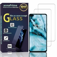 OnePlus Nord/ OnePlus 8 Nord 5G/ OnePlus Z 6.44" AC2001 AC2003 [Les Dimensions EXACTES du telephone: 158.3 x 73.3 x 8.2 mm]: Lot / Pack de 2 Films de protection d'écran Verre Trempé