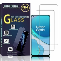 OnePlus 8T/ 8T+ 5G 6.55" KB2001 KB2000 KB2003 (non compatible OnePlus 8): Lot / Pack de 2 Films de protection d'écran Verre Trempé