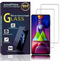 Samsung Galaxy M51 6.7" SM-M515F SM-M515F/DSN [Les Dimensions EXACTES du telephone: 163.9 x 76.3 x 9.5 mm]: Lot / Pack de 2 Films de protection d'écran Verre Trempé
