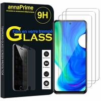 Xiaomi Poco M2 Pro 6.67" M2003J6CI [Les Dimensions EXACTES du telephone: 165.8 x 76.7 x 8.8 mm]: Lot / Pack de 3 Films de protection d'écran Verre Trempé