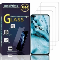 OnePlus Nord/ OnePlus 8 Nord 5G/ OnePlus Z 6.44" AC2001 AC2003 [Les Dimensions EXACTES du telephone: 158.3 x 73.3 x 8.2 mm]: Lot / Pack de 3 Films de protection d'écran Verre Trempé