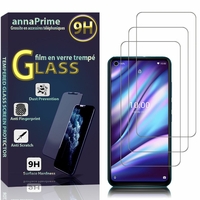 Wiko VIEW 5 Plus 6.55" [Les Dimensions EXACTES du telephone: 165.95 x 76.84 x 9.3 mm]: Lot / Pack de 3 Films de protection d'écran Verre Trempé