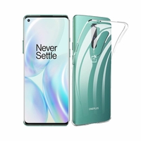 OnePlus 8 6.55" (non compatible OnePlus 8 Pro 6.78") [Les Dimensions EXACTES du telephone: 160.2 x 72.9 x 8 mm]: Coque Silicone gel UltraSlim et Ajustement parfait - TRANSPARENT