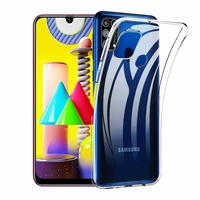Samsung Galaxy M31 6.4" SM-M315F M315F/DS M315F/DSN [Les Dimensions EXACTES du telephone: 159.2 x 75.1 x 8.9 mm]: Coque Silicone gel UltraSlim et Ajustement parfait - TRANSPARENT