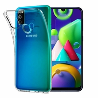 Samsung Galaxy M21 6.4" SM-M215F/DS M215F/DSN [Les Dimensions EXACTES du telephone: 159 x 75.1 x 8.9 mm]: Coque Silicone gel UltraSlim et Ajustement parfait - TRANSPARENT
