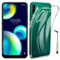 Wiko View 4 Lite 6.52" (non compatible Wiko View4) [Les Dimensions EXACTES du telephone: 167 x 76.8 x 8.45 mm]: Coque Silicone gel UltraSlim et Ajustement parfait + mini Stylet - TRANSPARENT