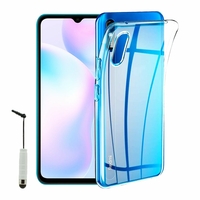 Xiaomi Redmi 9A 6.53" M2006C3LG (non compatible Xiaomi Redmi 9/ 9C) [Les Dimensions EXACTES du telephone: 164.9 x 77.1 x 9 mm]: Coque Silicone gel UltraSlim et Ajustement parfait + mini Stylet - TRANSPARENT