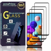 Samsung Galaxy A21S 6.5" SM-A217F A217F/DS A217F/DSN A217M A217N (non compatible Galaxy A21): Lot / Pack de 3 Films de protection d'écran Verre Trempé