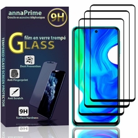 Xiaomi Poco M2 Pro 6.67" M2003J6CI [Les Dimensions EXACTES du telephone: 165.8 x 76.7 x 8.8 mm]: Lot / Pack de 3 Films de protection d'écran Verre Trempé