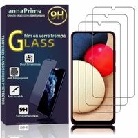 Samsung Galaxy A02S 6.5" SM-A025F A025F/DS A025G A025G/DS A025M A025M/DS (non compatible Galaxy A02): Lot / Pack de 3 Films de protection d'écran Verre Trempé