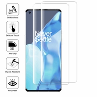 OnePlus 9 Pro 6.7" LE2121 LE2125 LE2123 LE2120 (non compatible OnePlus 9 6.55") [Les Dimensions EXACTES du telephone: 163.2 x 73.6 x 8.7 mm]: Lot/ Pack de 2 Films en Verre Trempé Bord Incurvé Resistant