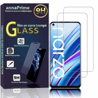 Realme Narzo 30 4G 6.5" (non compatible Realme Narzo 30 5G) [Les Dimensions EXACTES du telephone: 162.3 x 75.4 x 9.4 mm]: Lot / Pack de 2 Films de protection d'écran Verre Trempé
