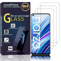 Realme Narzo 30 4G 6.5" (non compatible Realme Narzo 30 5G) [Les Dimensions EXACTES du telephone: 162.3 x 75.4 x 9.4 mm]: Lot / Pack de 3 Films de protection d'écran Verre Trempé