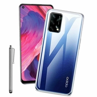 Oppo A54 5G/ A74 5G 6.5" CPH2195 CPH2197 CPH2263 (non compatible Oppo A54 4G 6.51"/ Oppo A74 4G 6.43"): Coque Silicone gel UltraSlim et Ajustement parfait + Stylet - TRANSPARENT