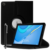 Huawei MatePad T10S/ T 10s/ T10 10.1" AGS3-L09 AGS3-W09 [Les Dimensions EXACTES du Tablette: 240.2 x 159 x 7.9 mm]: Etui Cuir PU Support Rotatif 360° + Stylet - NOIR