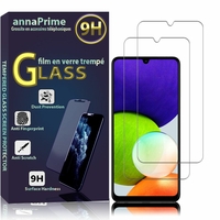 Samsung Galaxy A22 4G 6.4" SM-A225F A225F/DS A225M A225M/N A225F/DSN A225M/DSN (non compatible Galaxy A22 5G 6.6"): Lot / Pack de 2 Films de protection d'écran Verre Trempé