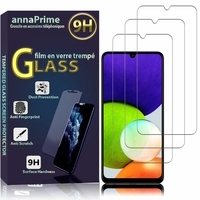 Samsung Galaxy A22 4G 6.4" SM-A225F A225F/DS A225M A225M/N A225F/DSN A225M/DSN (non compatible Galaxy A22 5G 6.6"): Lot / Pack de 3 Films de protection d'écran Verre Trempé