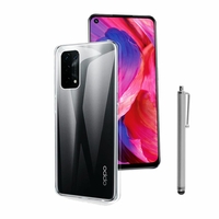 Oppo A93 5G/ A93s 5G 6.5" PCGM00 PEHM00 PFGM00 (non compatible Oppo A93 4G 6.43") [Les Dimensions EXACTES du telephone: 162.9 x 74.7 x 8.4 mm]: Coque Silicone gel UltraSlim et Ajustement parfait + Stylet - TRANSPARENT