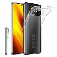 Xiaomi Poco X3 NFC/ Poco X3 6.67" M2007J20CG M2007J20CT MZB07Z0IN MZB07Z1IN MZB07Z2IN MZB07Z3IN MZB07Z4IN MZB9965IN M2007J20CI: Coque Silicone gel UltraSlim et Ajustement parfait + Stylet - TRANSPARENT