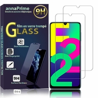Samsung Galaxy F22 6.4" SM-E225F SM-E225F/DS [Les Dimensions EXACTES du telephone: 160 x 74 x 9.4 mm]: Lot / Pack de 2 Films de protection d'écran Verre Trempé