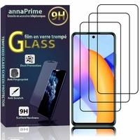 Honor 10X Lite 6.67" (non compatible Honor 10 5.84") [Les Dimensions EXACTES du telephone: 165.7 x 76.9 x 9.3 mm]: Lot / Pack de 3 Films de protection d'écran Verre Trempé