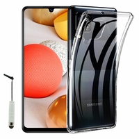 Samsung Galaxy A42 5G 6.6" SM-A426B SM-A426B/DS [Les Dimensions EXACTES du telephone: 164.4 x 75.9 x 8.6 mm]: Coque Silicone gel UltraSlim et Ajustement parfait + mini Stylet - TRANSPARENT