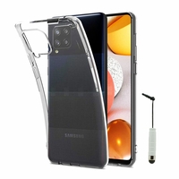 Samsung Galaxy M42 5G 6.6" SM-M426B SM-M426B/DS [Les Dimensions EXACTES du telephone: 164.4 x 75.9 x 8.6 mm]: Coque Silicone gel UltraSlim et Ajustement parfait + mini Stylet - TRANSPARENT
